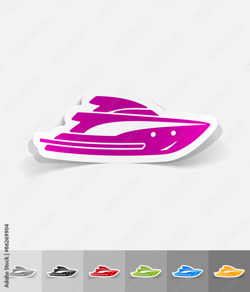 realistic design element. yacht realistic design element. yacht