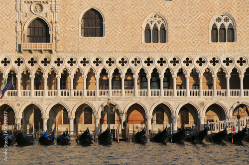 architectural detail of Doge s Palace in Venice Italy photo