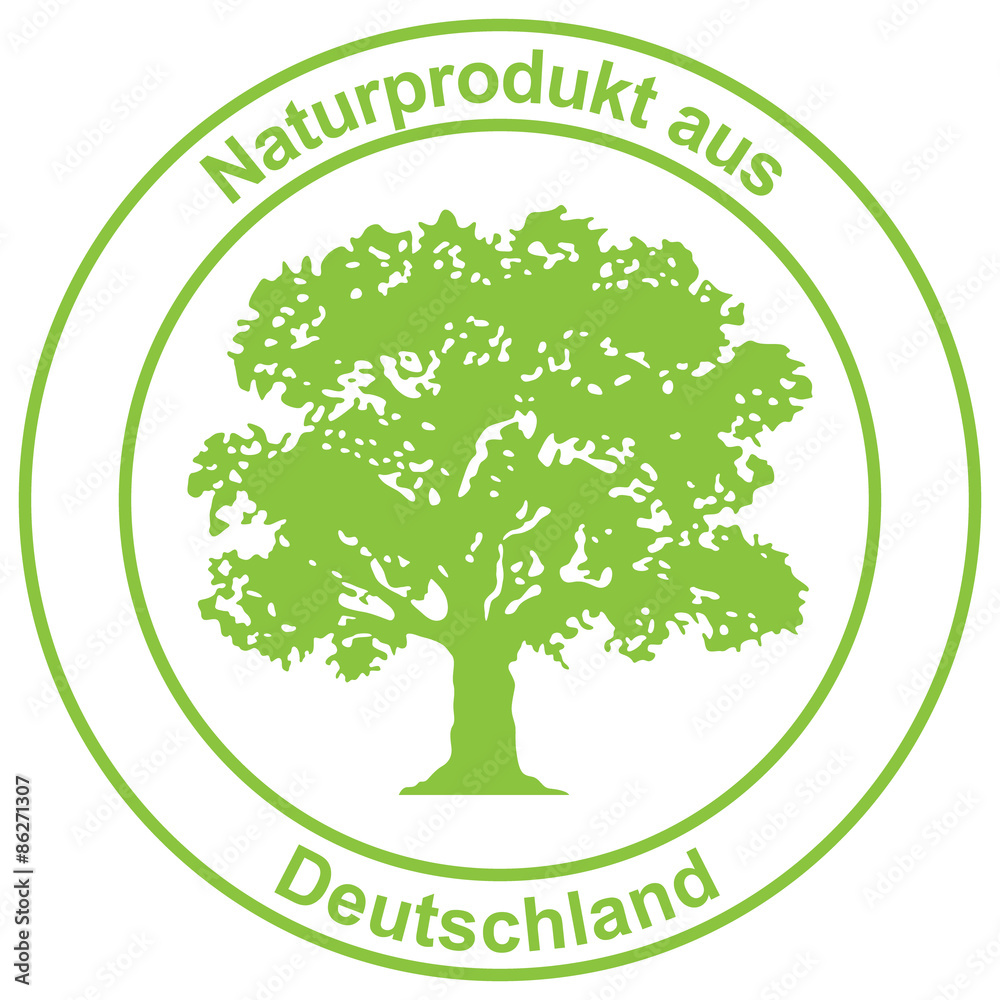 Obraz premium Naturprodukt aus Deutschland (grün)