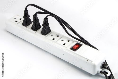 Extension cord with multiple asian plugs photo