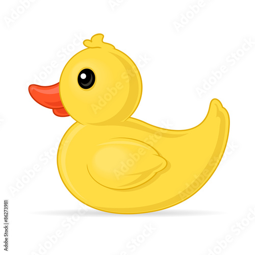 Rubber duck vector cartoon illustration