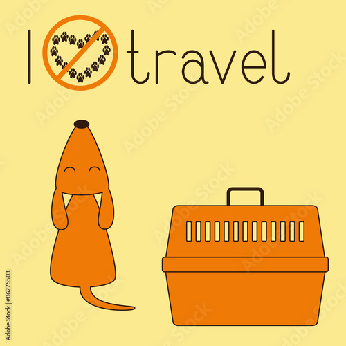 Howling dog and pet carrier