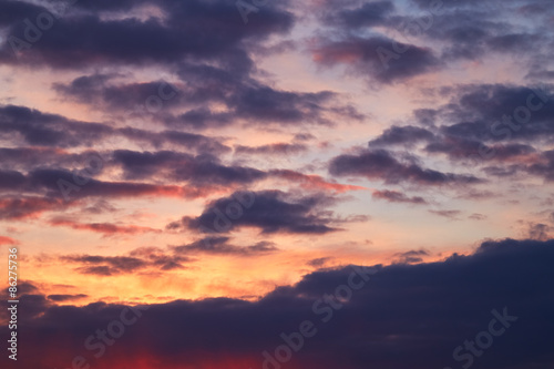 Dark evening sky