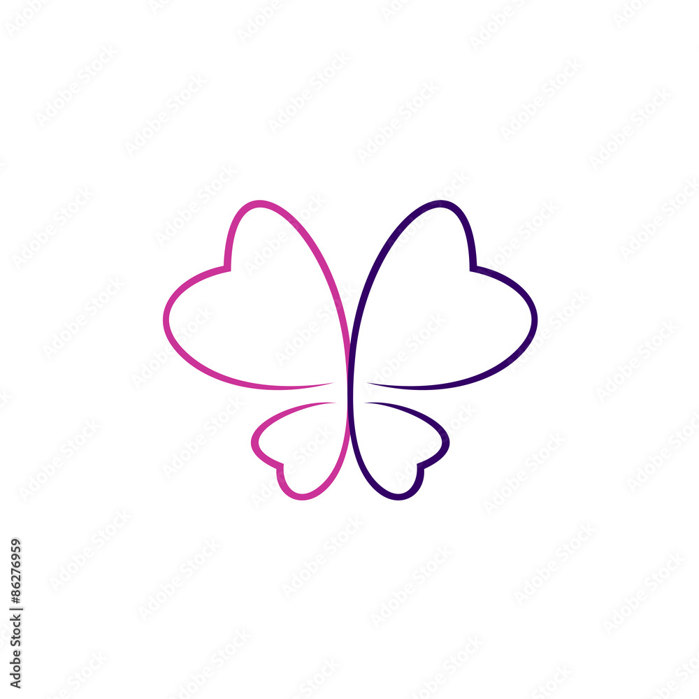 Butterfly outlines logo