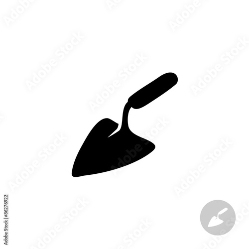 Trowel tool simple black icon