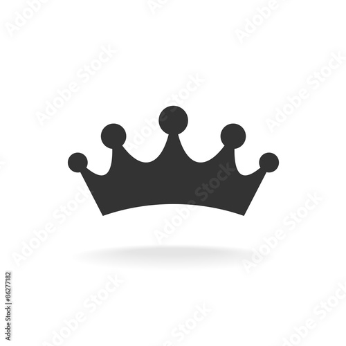 Crown of earl vector illustration. Black isolated silhouette on