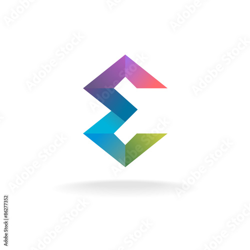 Letter E geometric logo