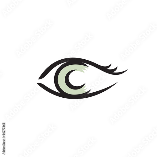 Human eye logo. Smooth lines style.