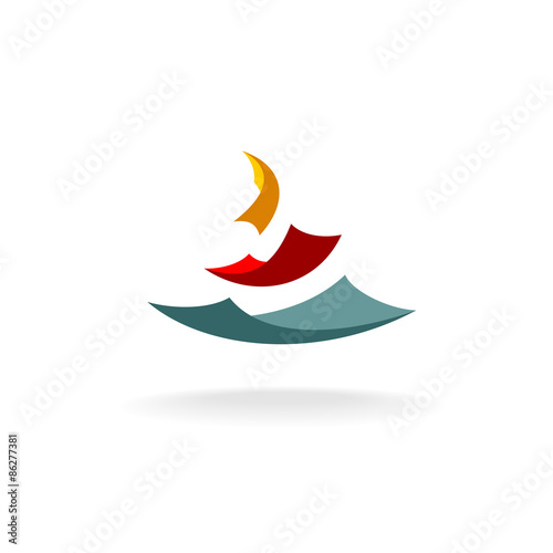 Falling paper sheets logo