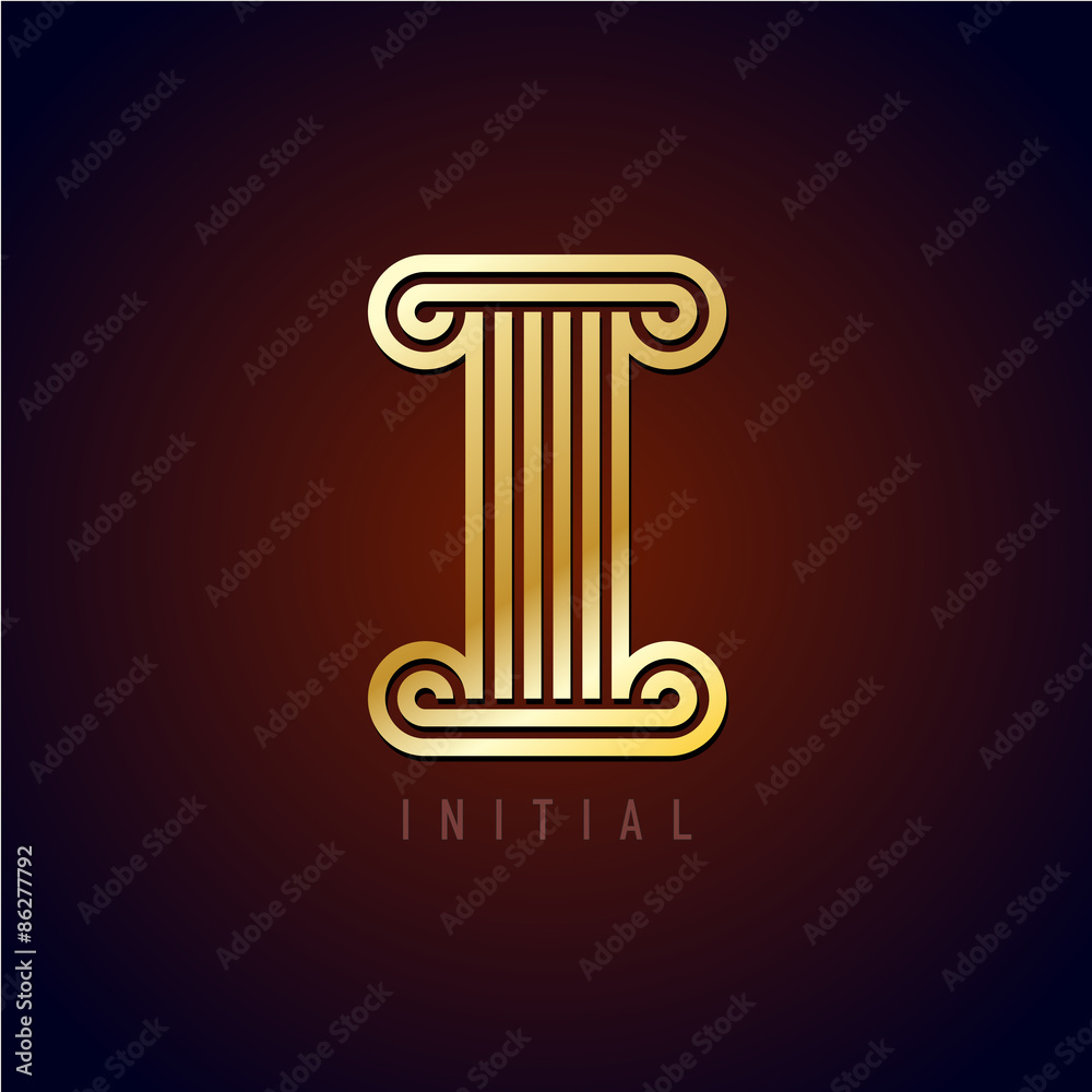Letter I column logo Letter I column logo
