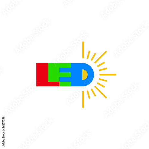 LED technology logo. photo