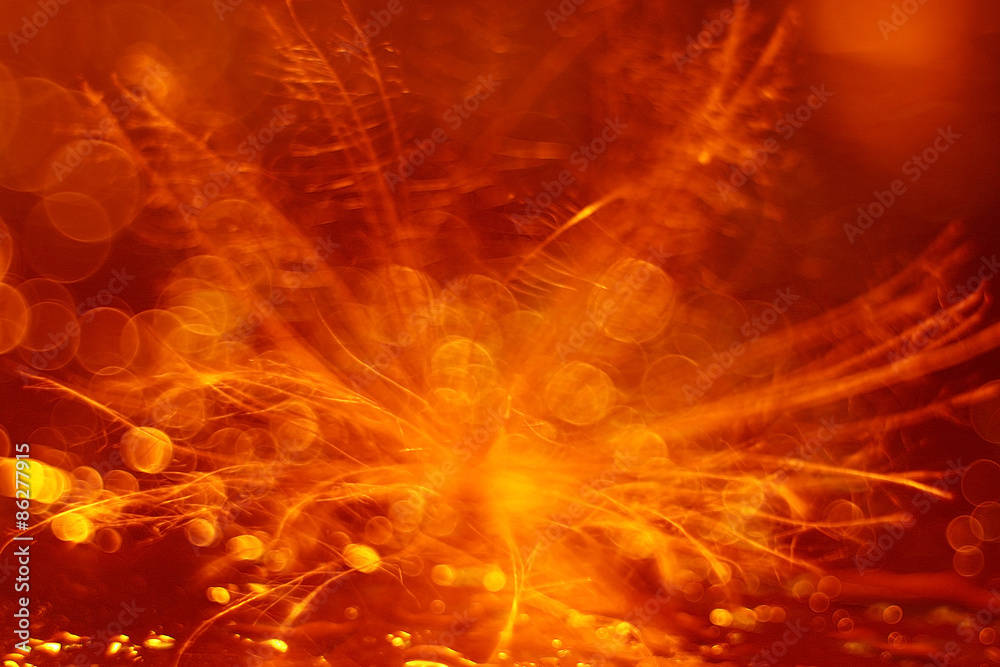 Obraz premium blurred bokeh abstract orange background