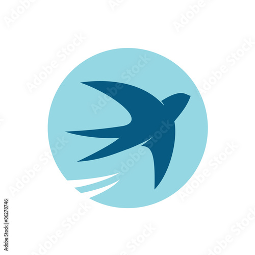 Swallow bird silhouette logo