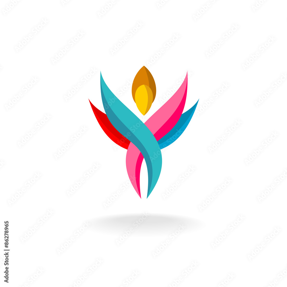 Abstract human figure logo template. Abstract human figure logo template.