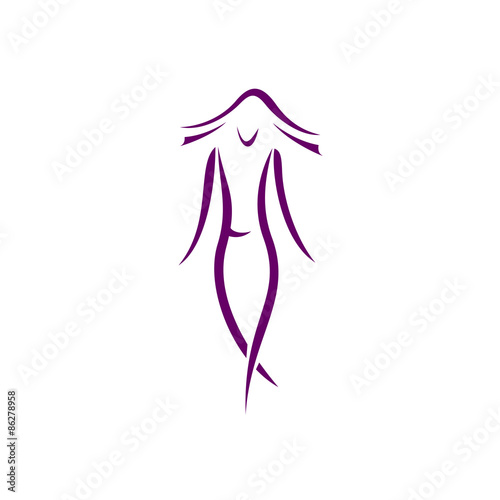 Woman silhouette logo