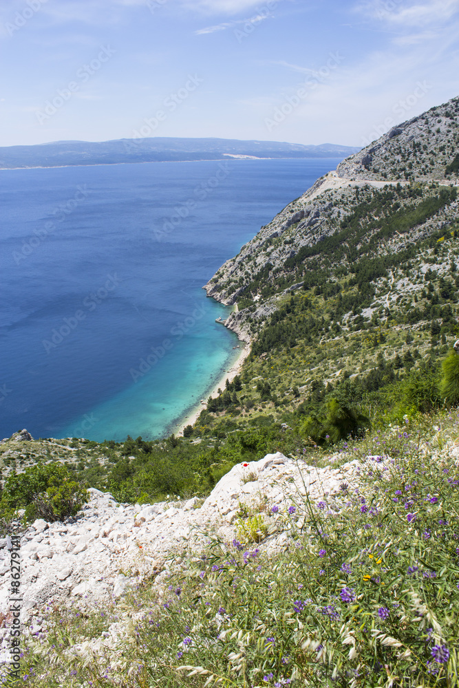 Vista dal' alto della costa croata