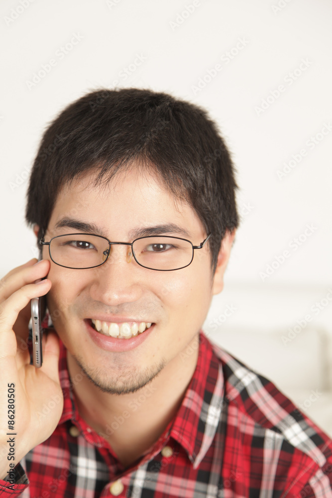 Man talking by phone