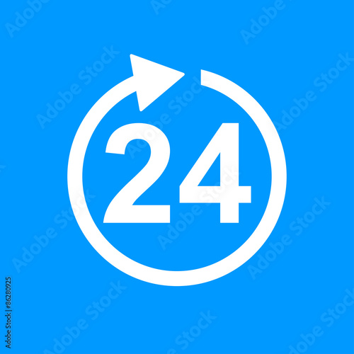 clock hours icon. Flat vector icon