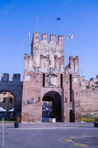Ancient gateway to Soave, fortified city in the province of Vero