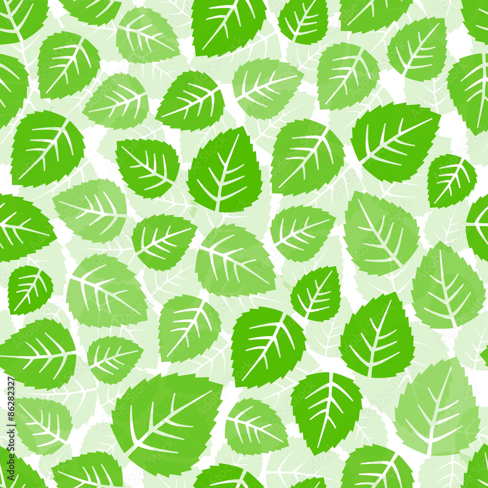 Fototapeta premium Seamless leaves pattern