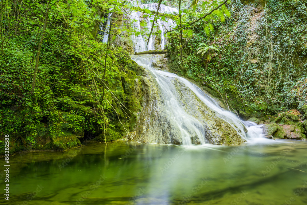 Waterfalls of Corraladas river, Alava (Spain)