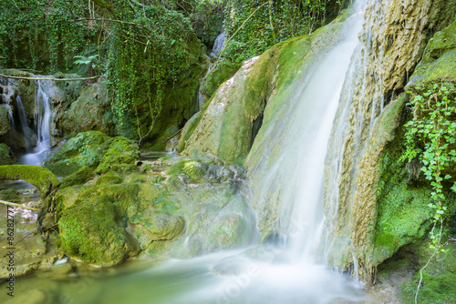 Waterfalls of Corraladas river  Alava  Spain 