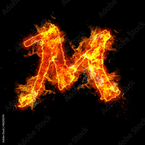 Fire letter M