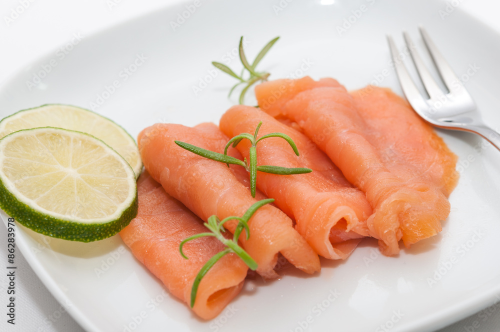 Filetes de salmón ahumado