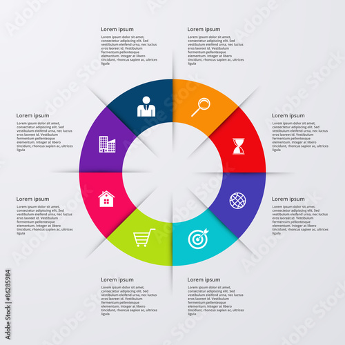 Vector illustration infographics eight options