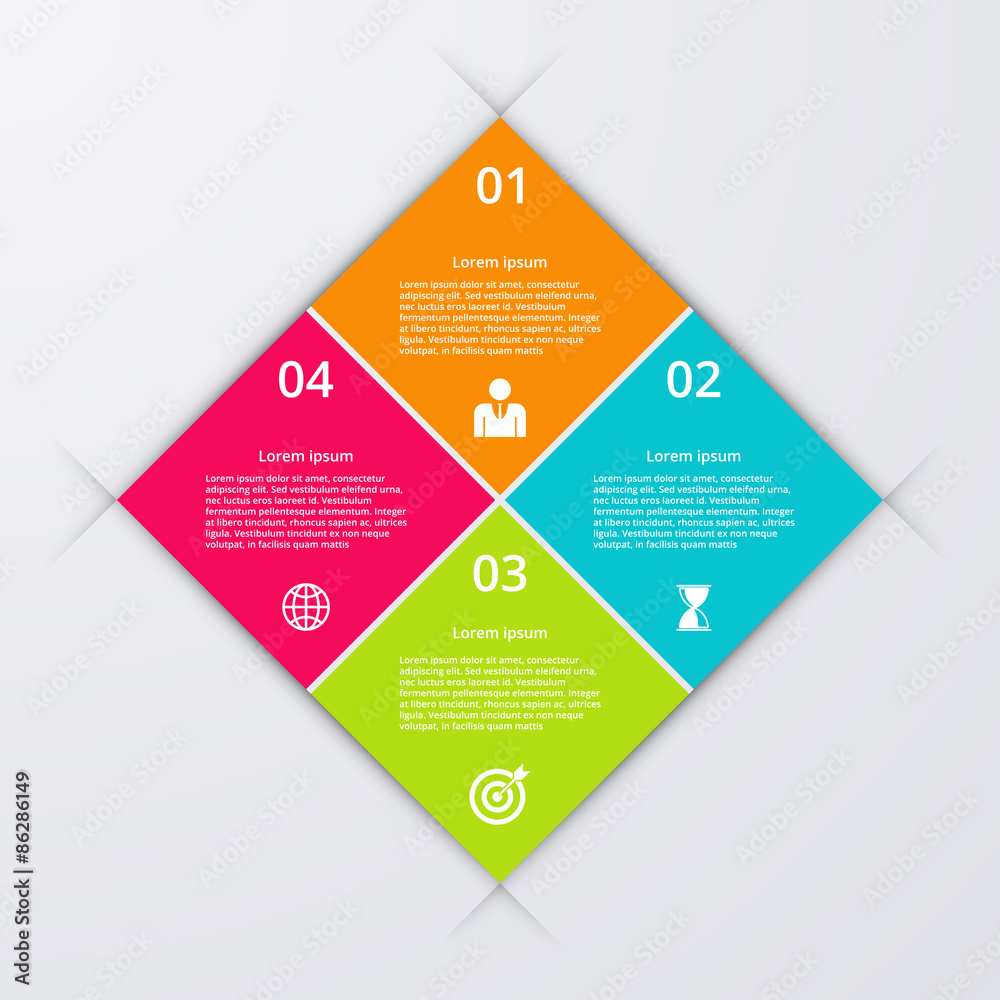 Vector illustration infographics four options Vector illustration infographics four options