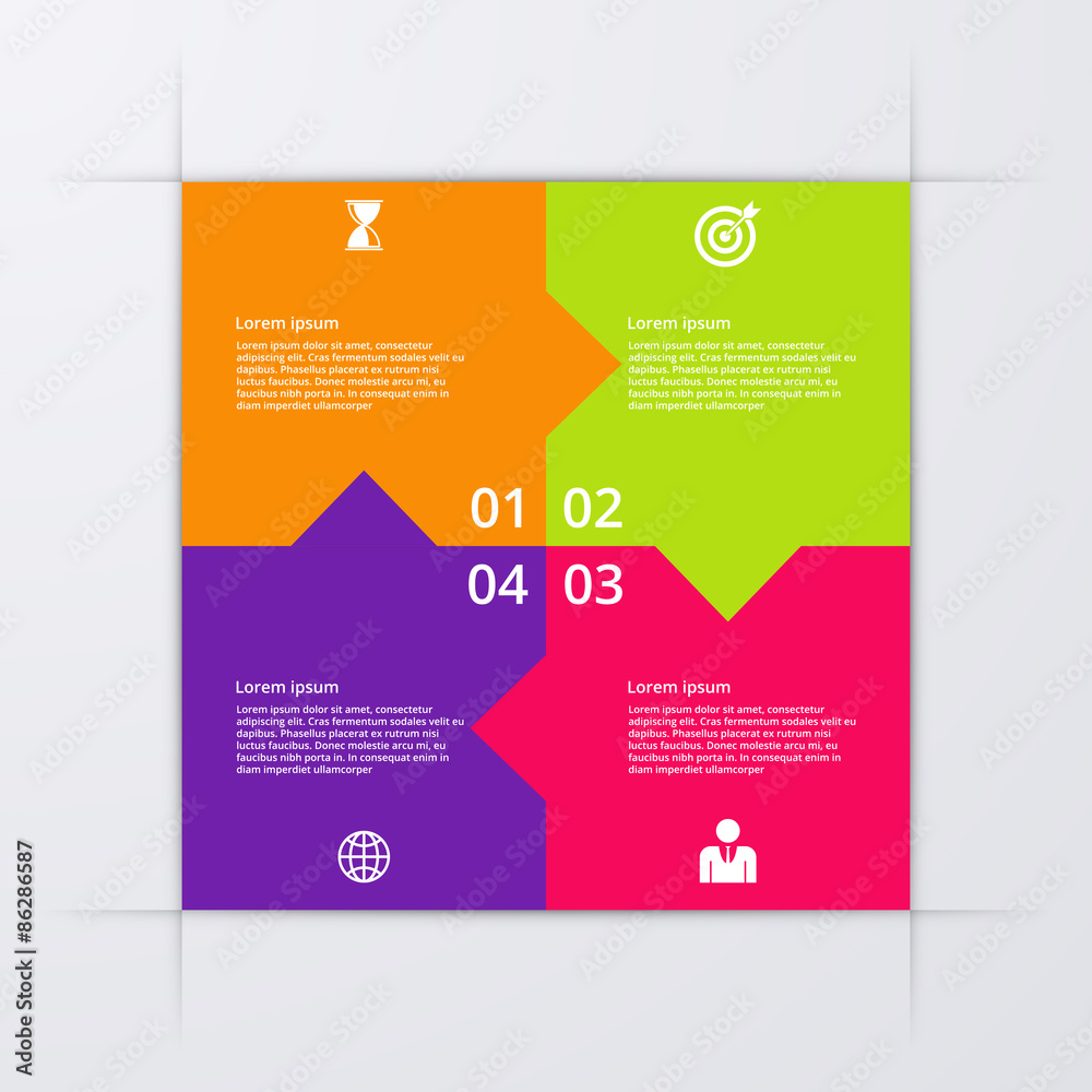 Vector illustration infographics four options