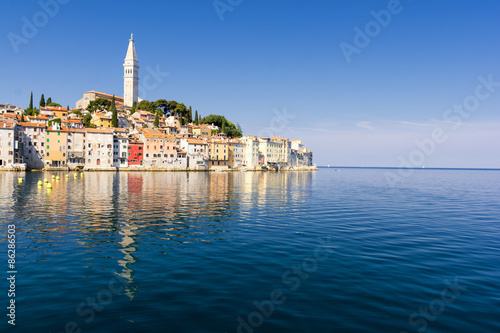 Rovinj old town in Adriatic sea coast of Croatia, Istria