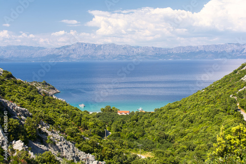 View of the Peljesac peninsula on the Adriatic, Dalmatia, Croatia