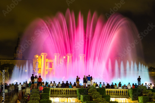 Magic Fountain light show in Barcelona photo
