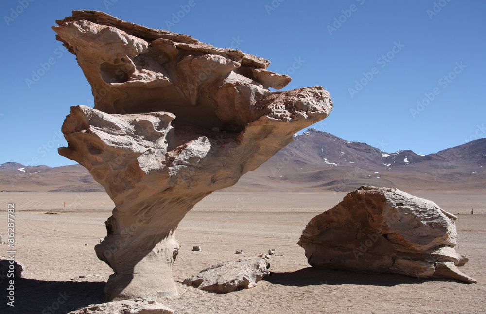 Wind erosion of rocks in Atacama Desert, Bolivia