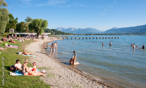 Plage du Lido à Tresserve (Lac du Bourget)