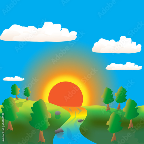 sunrise illustration