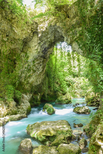 Theogefiro (God's bridge) in Lithino, Greece photo