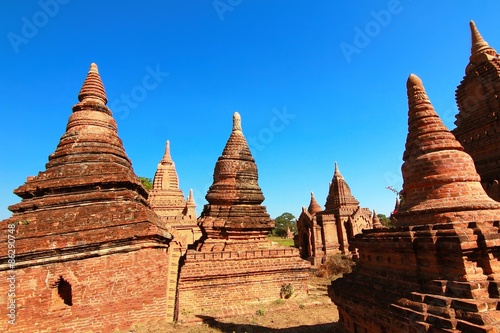 temple and pagoda in bagan myanmar