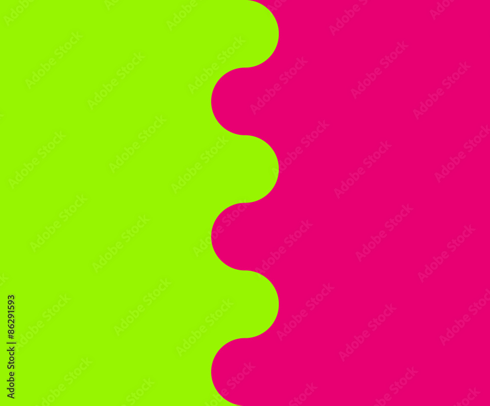 Wavy border between two colors