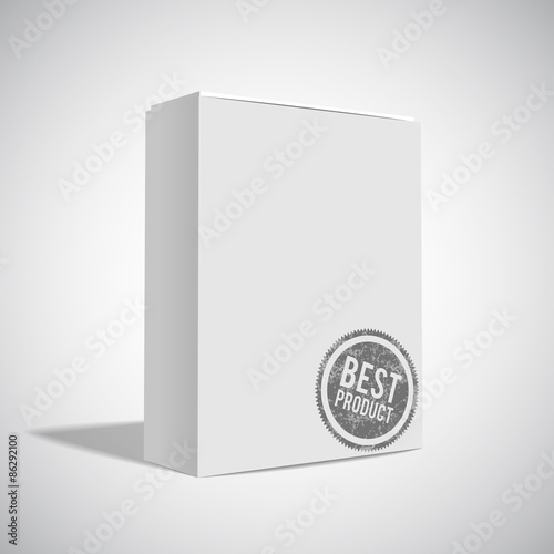vector illustration of White Package Box.
