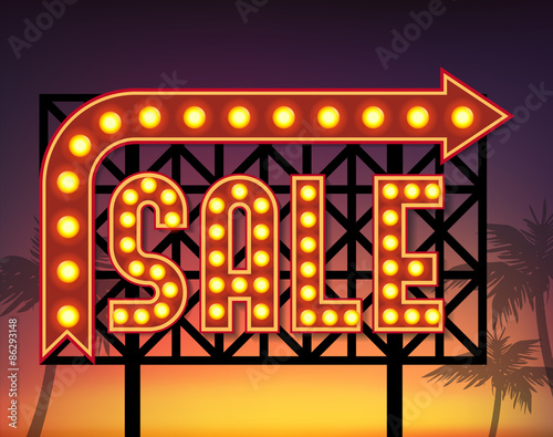 vector illustration of Stock Vector Illustration:retro sale bann