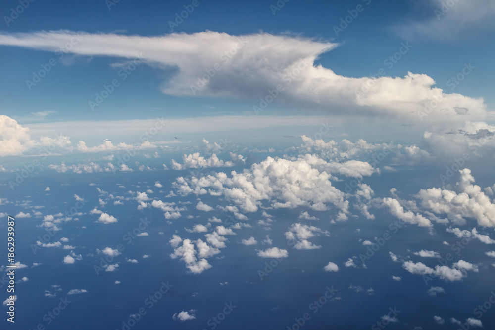 Fototapeta premium aerial sky view from a plane