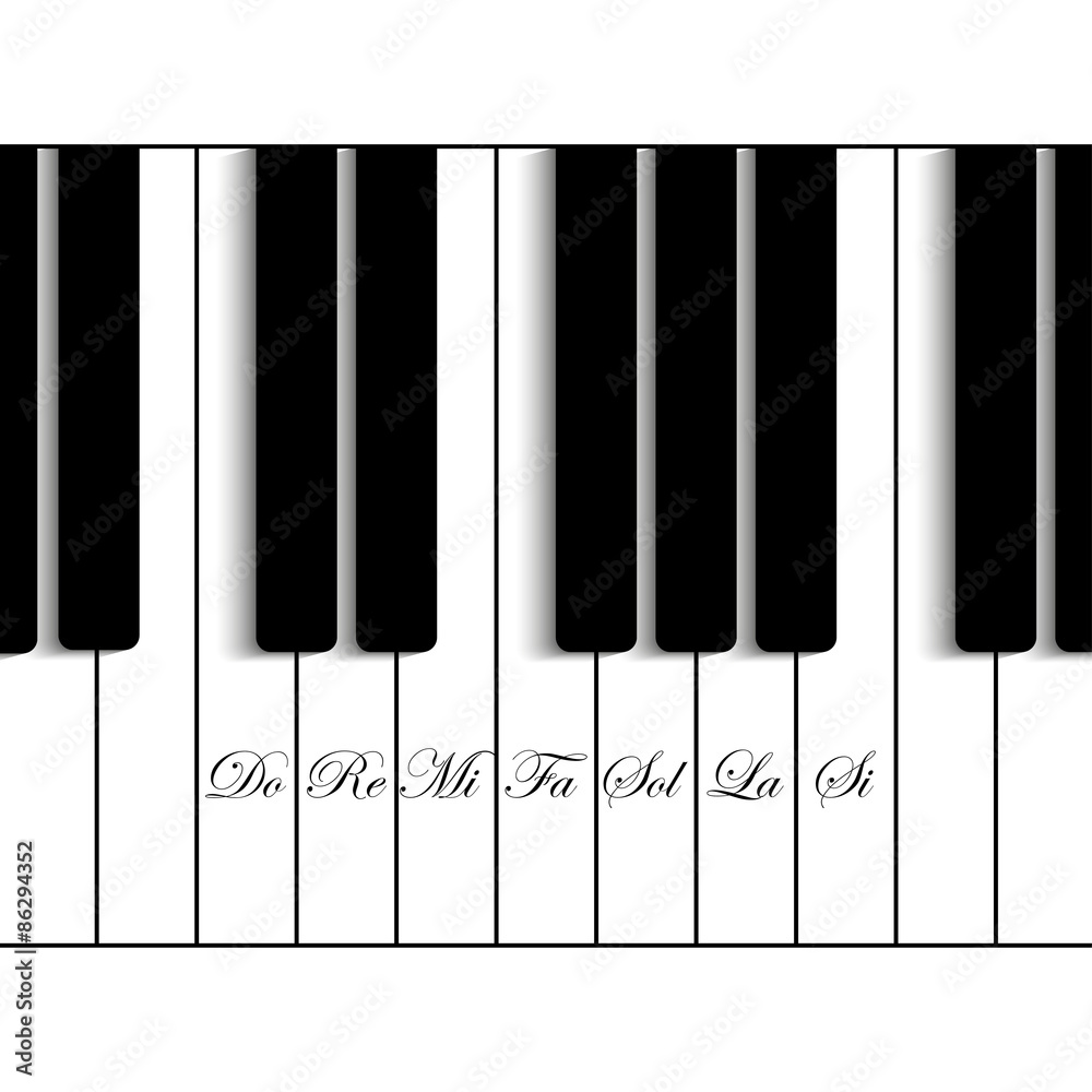 Fototapeta premium Sheet music on piano keys