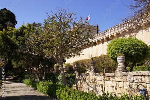 Fototapeta allée dans les jardins du Palais Saint-Antoine
