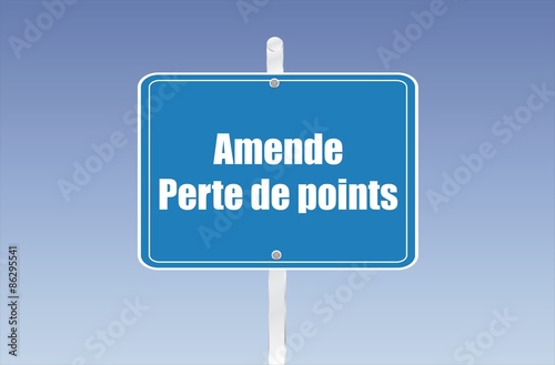 panneau amende perte de points 02072015