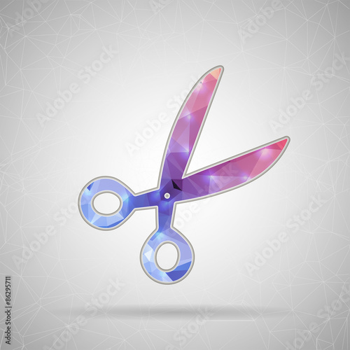 Creative concept vector icon of scissor for Web and Mobile