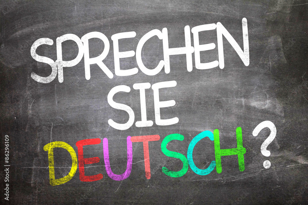 Do You Speak German? (in German) written on a chalkboard Do You Speak German? (in German) written on a chalkboard