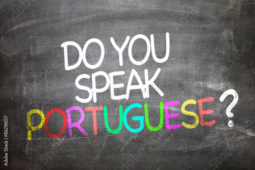 Do You Speak Portuguese? written on a chalkboard