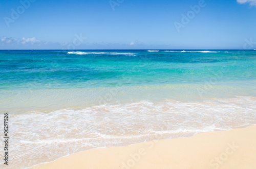 Ocean and tropical sandy beach background